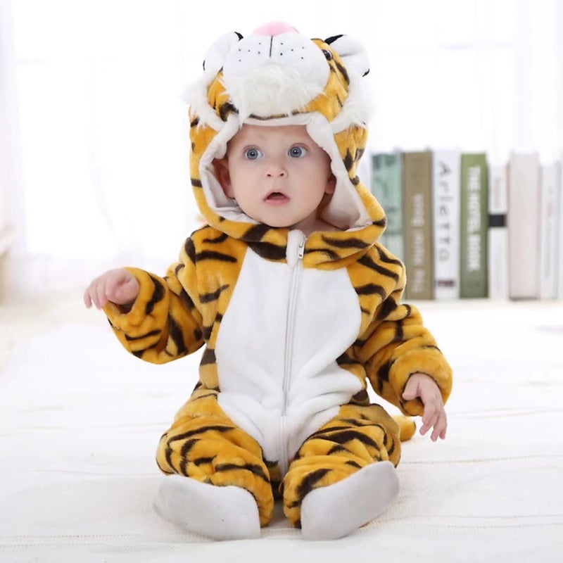 OLLULL Baby Tiger Costumes Unisex Toddler Outfit Halloween Dress Up Romper 18-24 Months - Image 4
